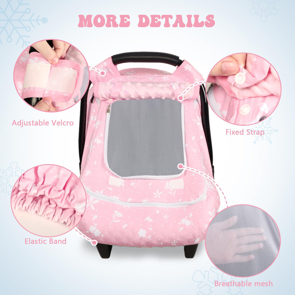 Man Fai Sky baby car seat cover winter two-layer windows for easy checks