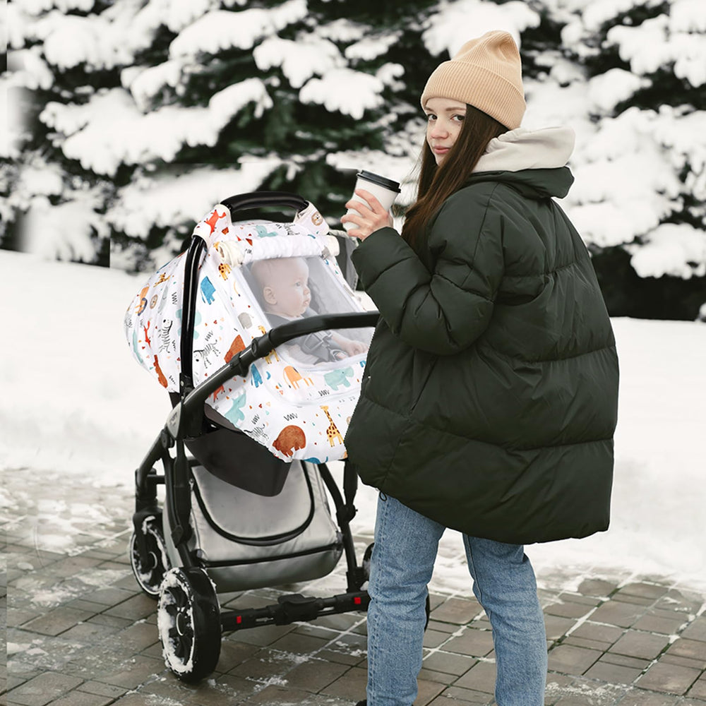Man Fai Sky universal fit car seat cover works with most strollers