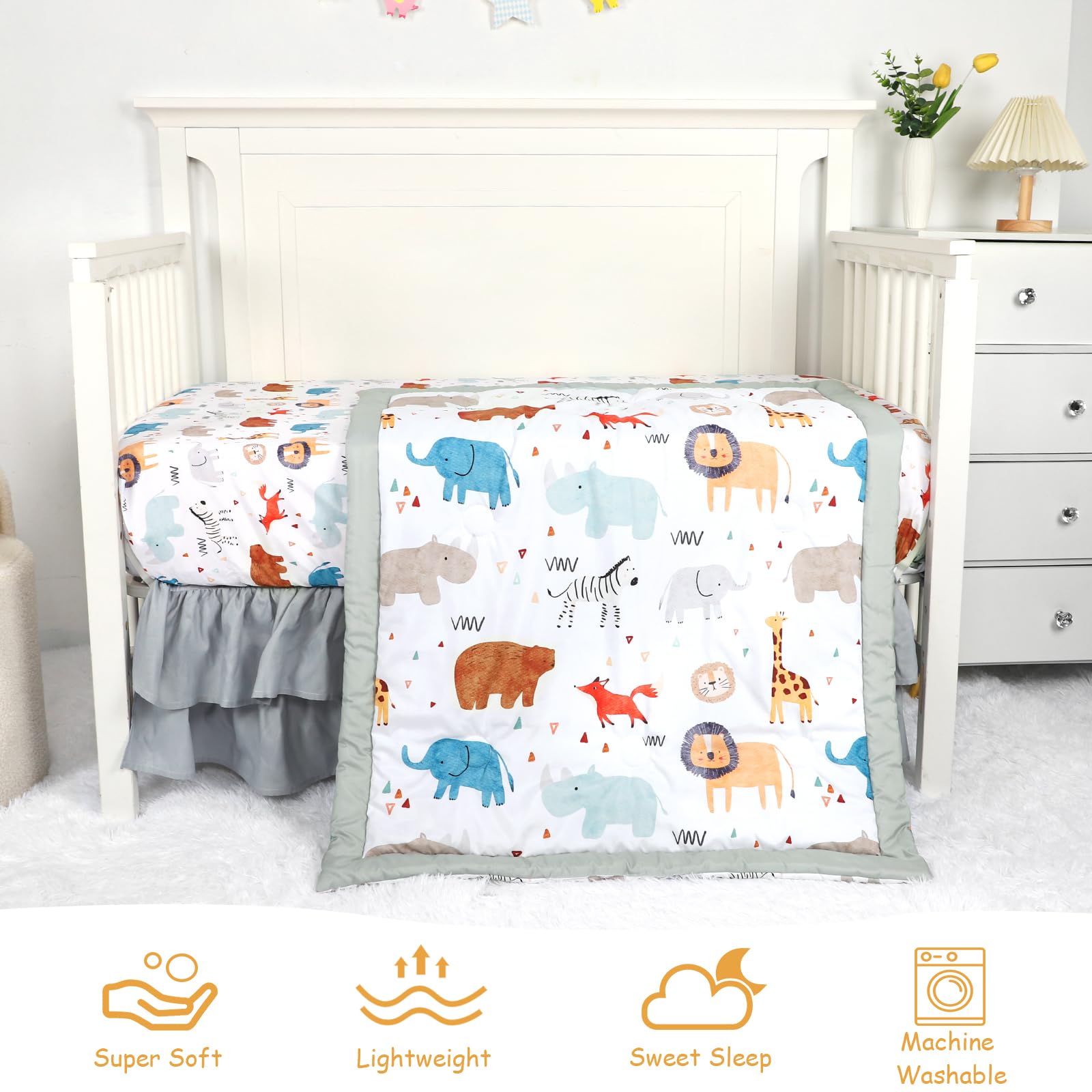 Man Fai Sky crib sheet in soft fabric, perfect 52x28 for baby comfort