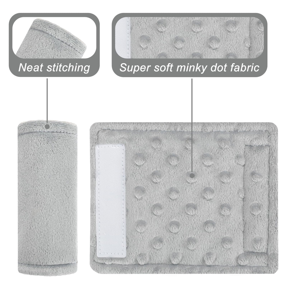 Man Fai Sky stroller strap pad shows easy Velcro attachment