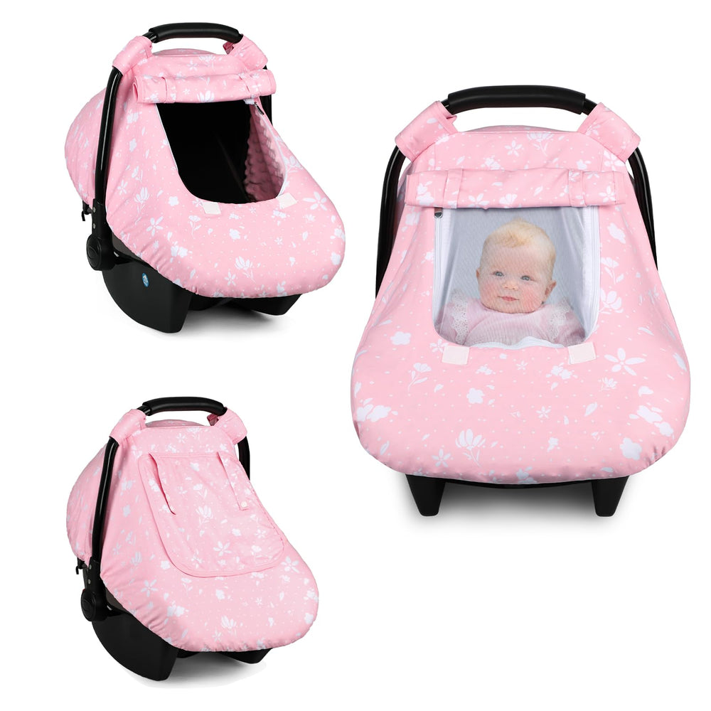 ManFaiSky car seat cover with breathable mesh window for airflow and monitoring
