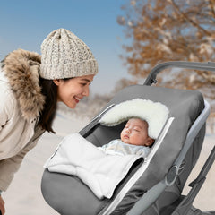 Man Fai Sky inner fleece lining keeps your baby warm.