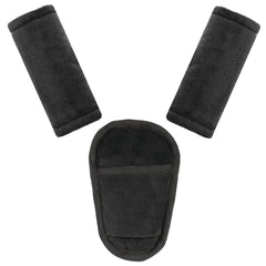 Man Fai Sky car seat straps pads in black offer cushioned comfort for shoulder straps.
