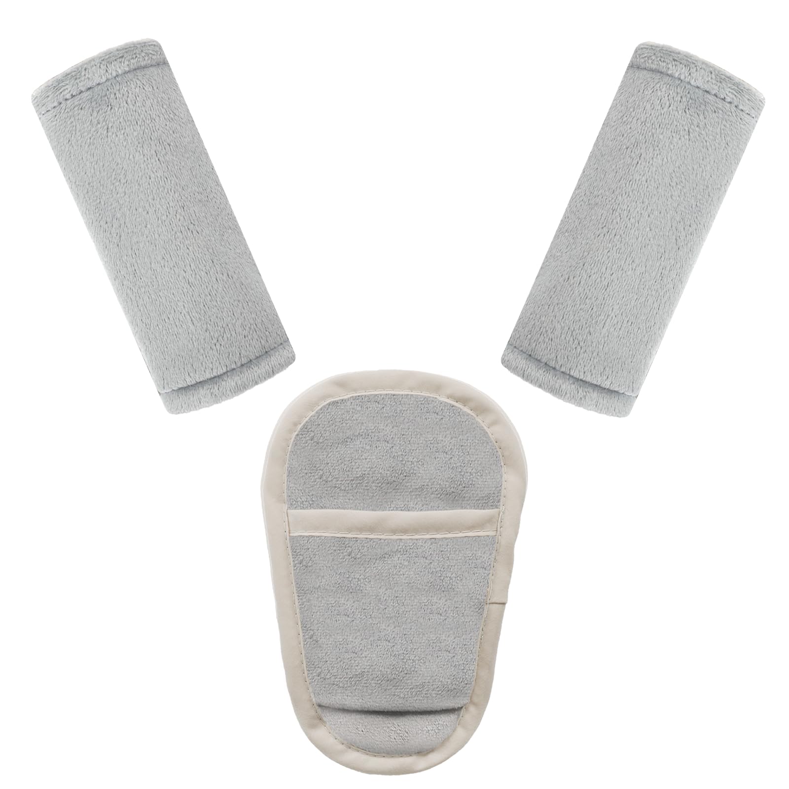 Man Fai Sky car seat strap pad close-up with plush padding for comfort