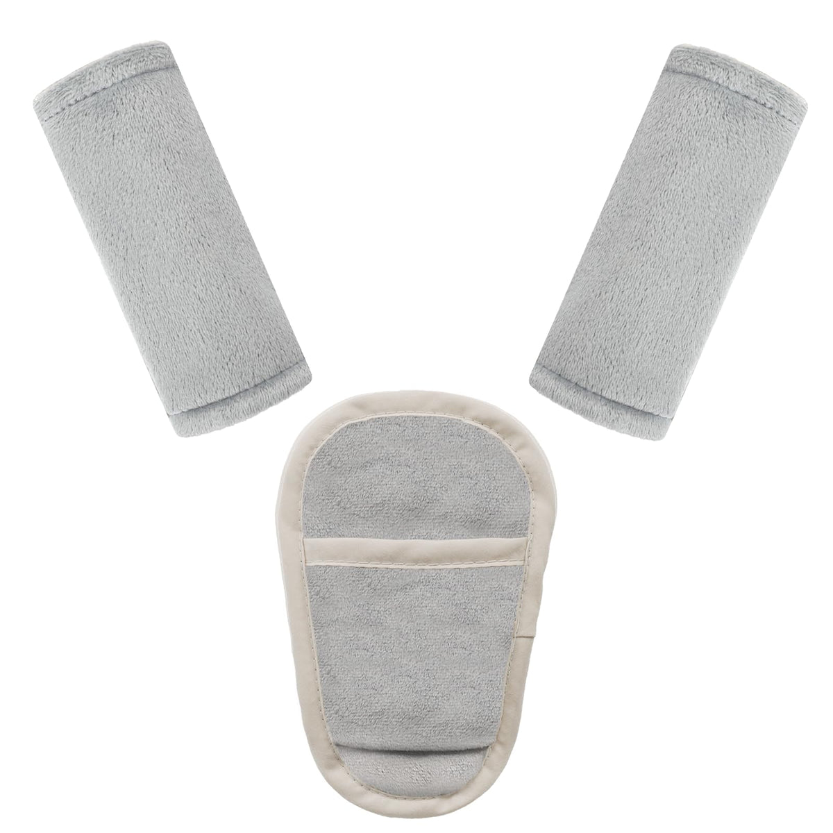 Man Fai Sky car seat strap pad close-up with plush padding for comfort