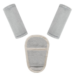 Man Fai Sky car seat strap pad close-up with plush padding for comfort