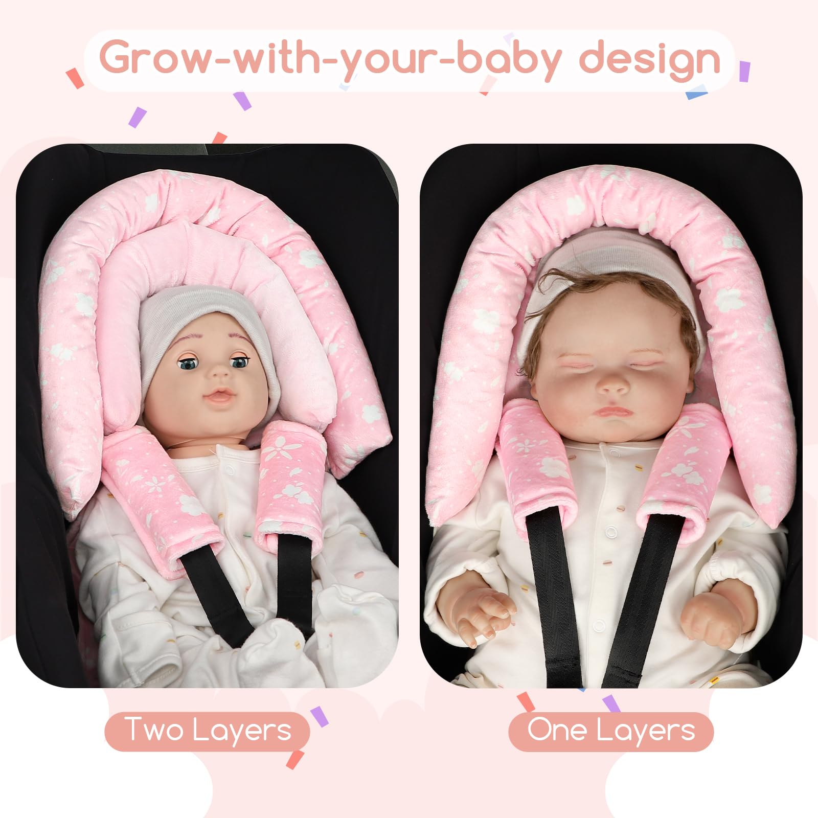 Man Fai Sky compatible with car seats, strollers, swings, and bouncers.
