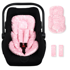 Man Fai Sky infant car seat insert with ultra-soft fabric provides gentle head and neck support