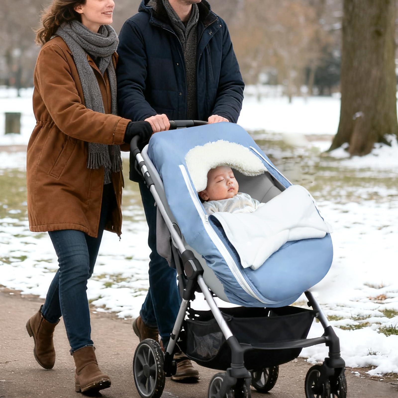 Man Fai Sky newborn warmth for outdoor winter outings.