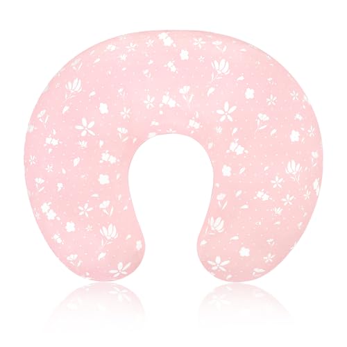Man Fai Sky nursing pillow cover pink floral closeup highlights soft fabric
