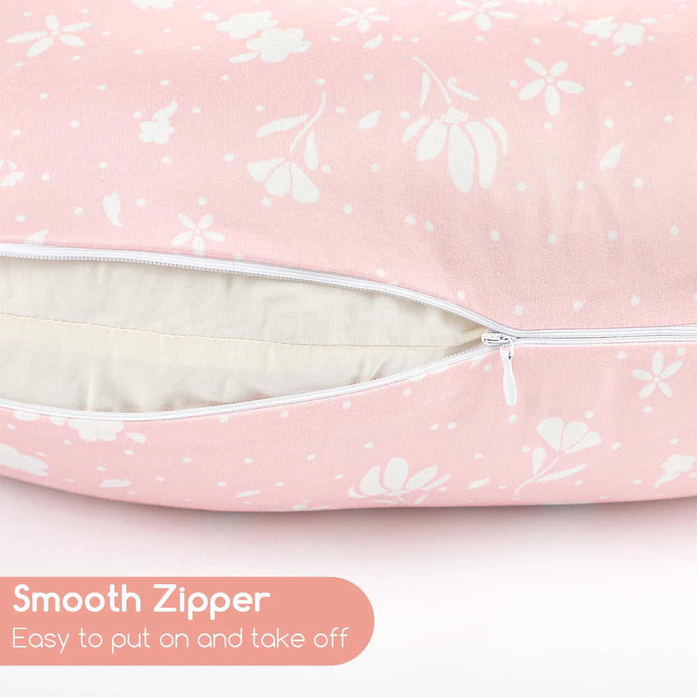 Pink and white floral pattern stays vibrant through use