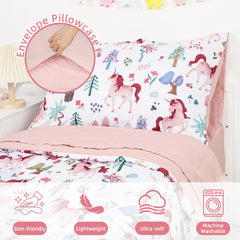 Man Fai Sky forest pillowcase adds easy-care comfort for kids.