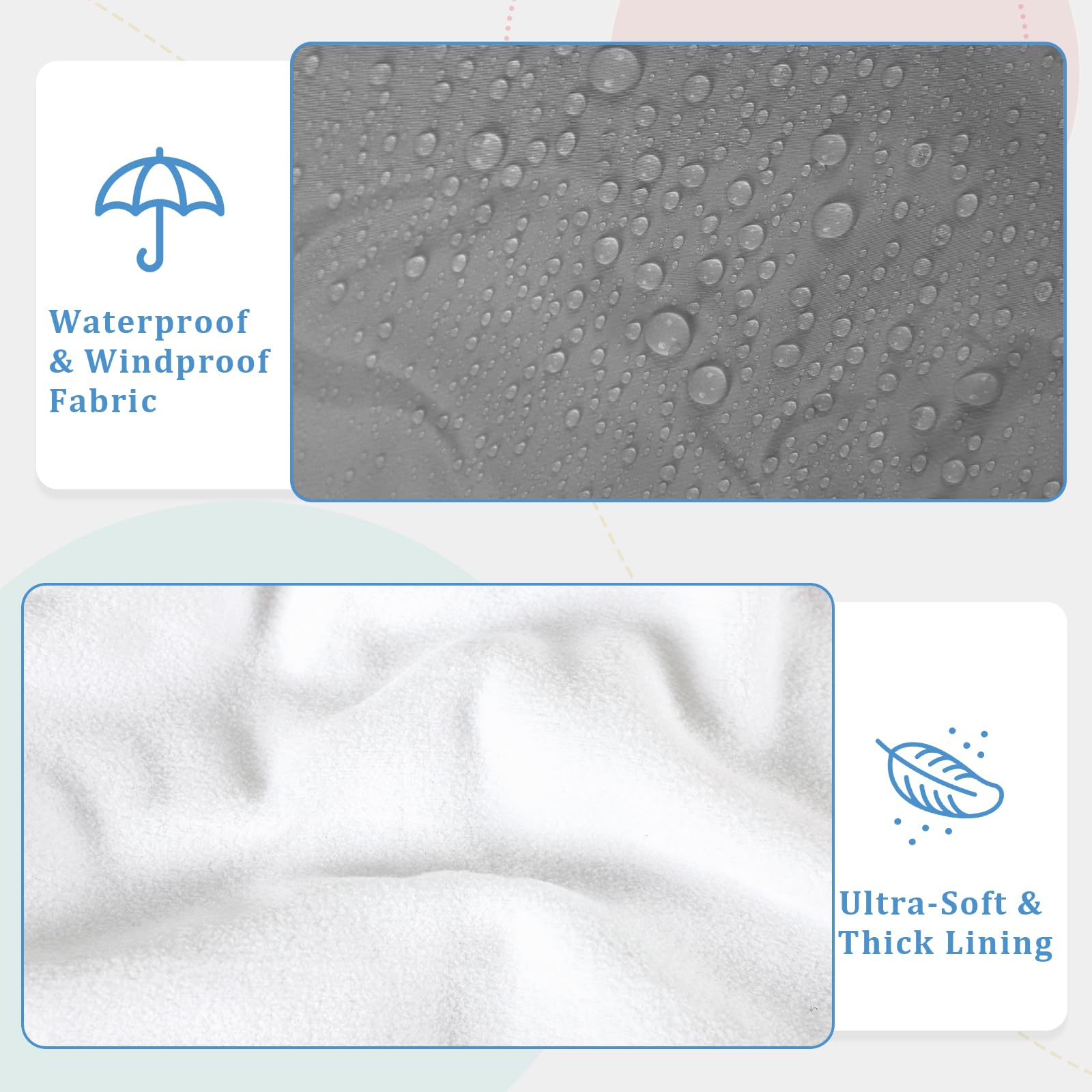 Man Fai Sky waterproof grey car seat cover cleans easily after spills.