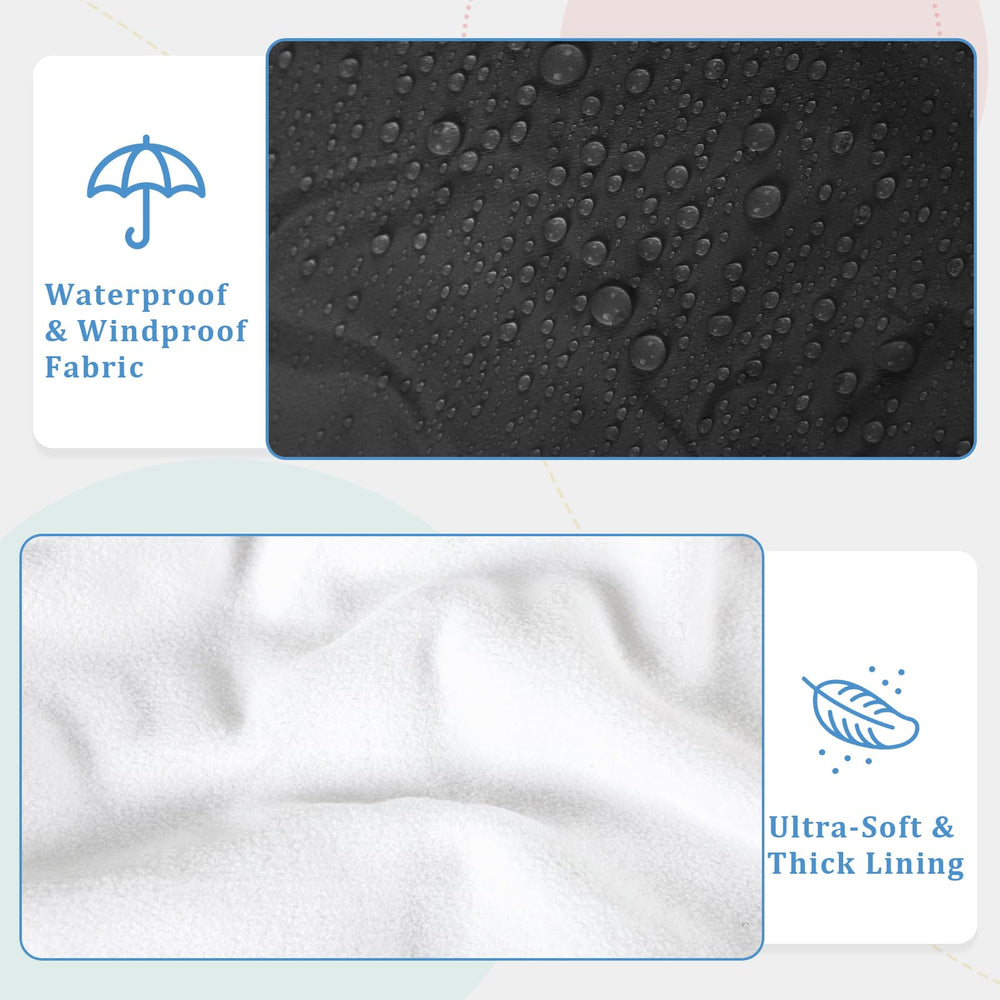 Man Fai Sky waterproof outer layer protects against rain and wind.