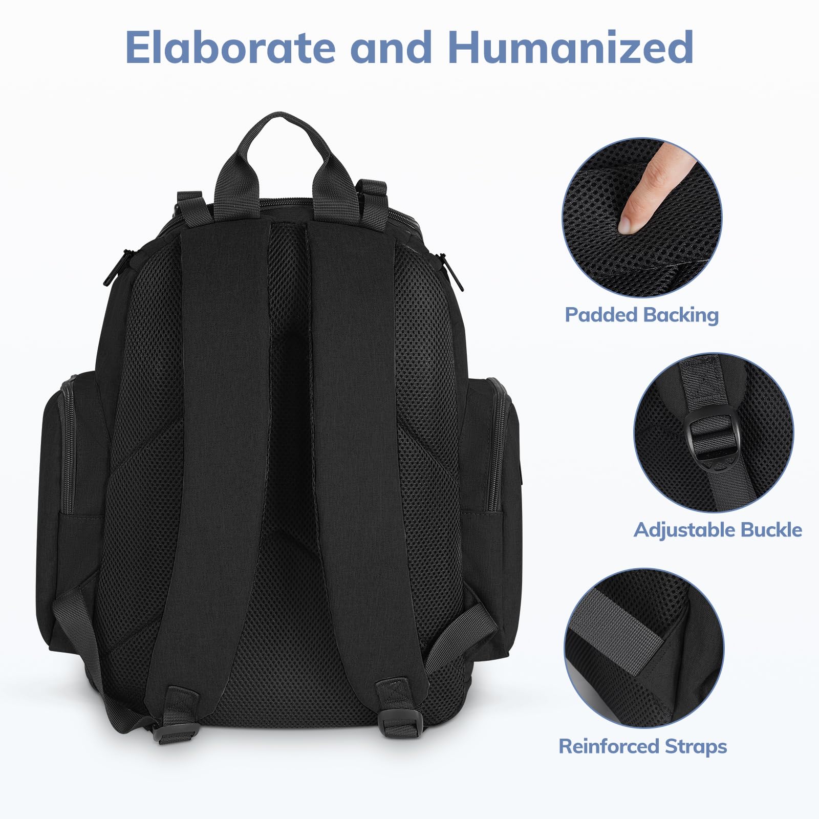 Mancro backpack stroller straps enable hands-free travel
