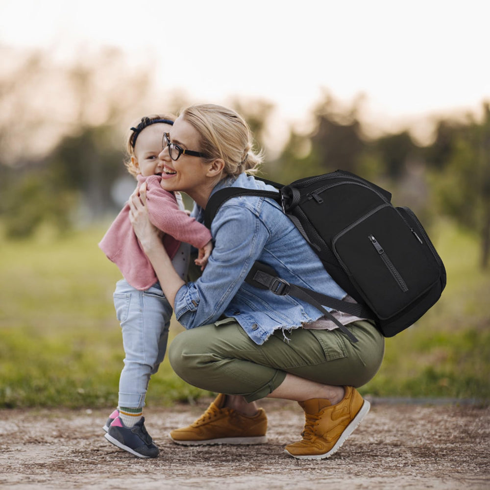Mancro diaper bag ready for travel and daily routines