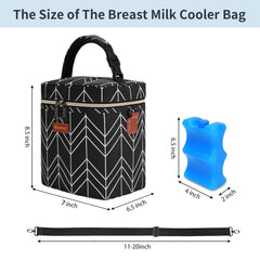 Mancro bottle cooler bag open showing four bottles and organized interior