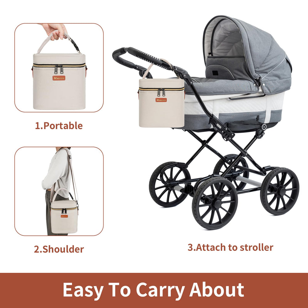 Mancro cream cooler bag used daily with ice pack