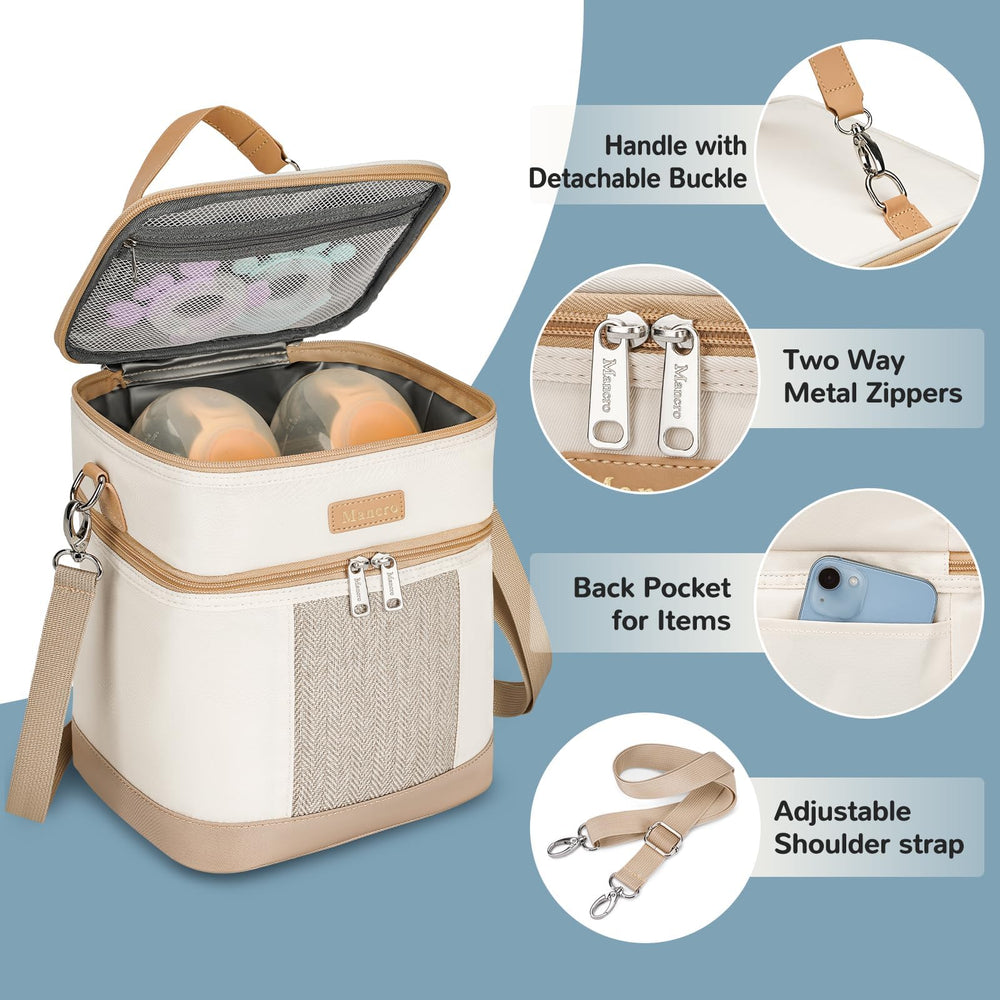 Mancro cooler bag interior is easy to wipe clean for quick maintenance.