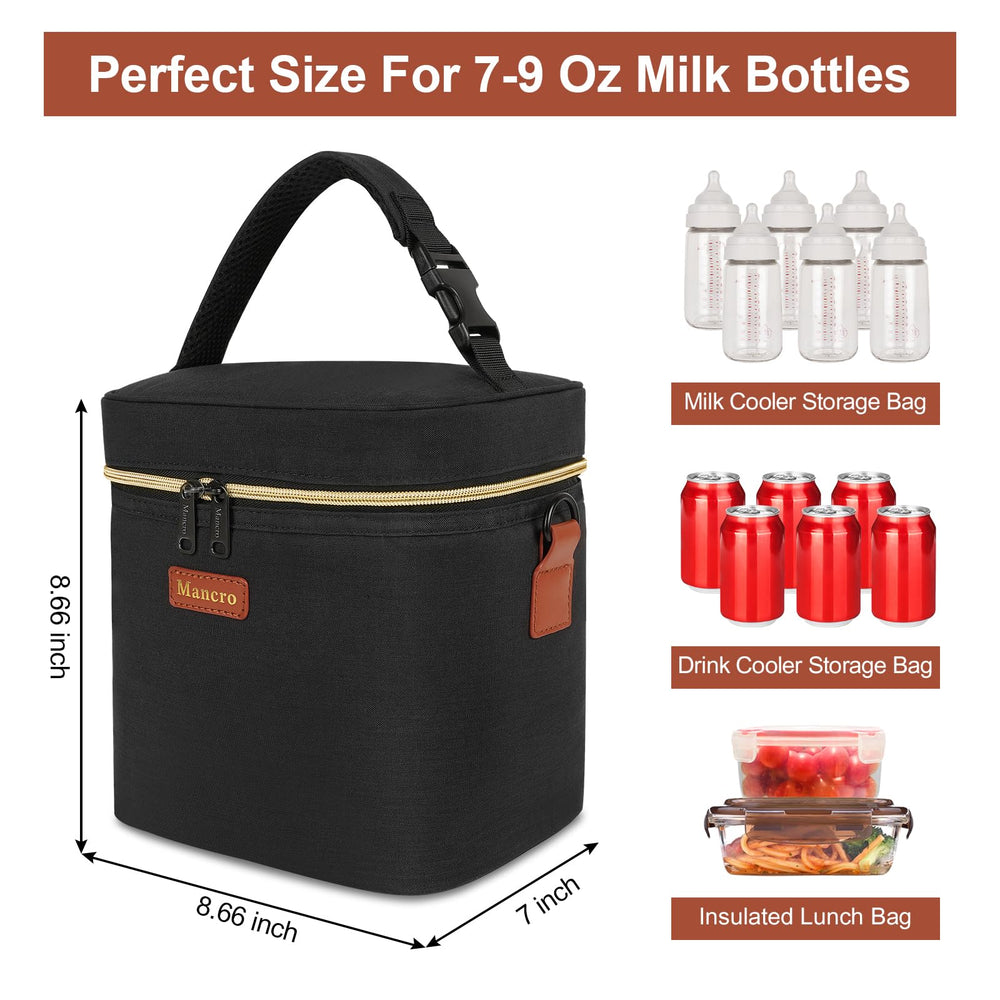 Mancro bag with open lid highlighting easy access and organized interior