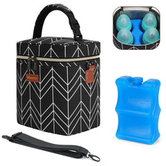 Mancro breastmilk cooler bag travel with 4-bottle capacity for on-the-go feeding