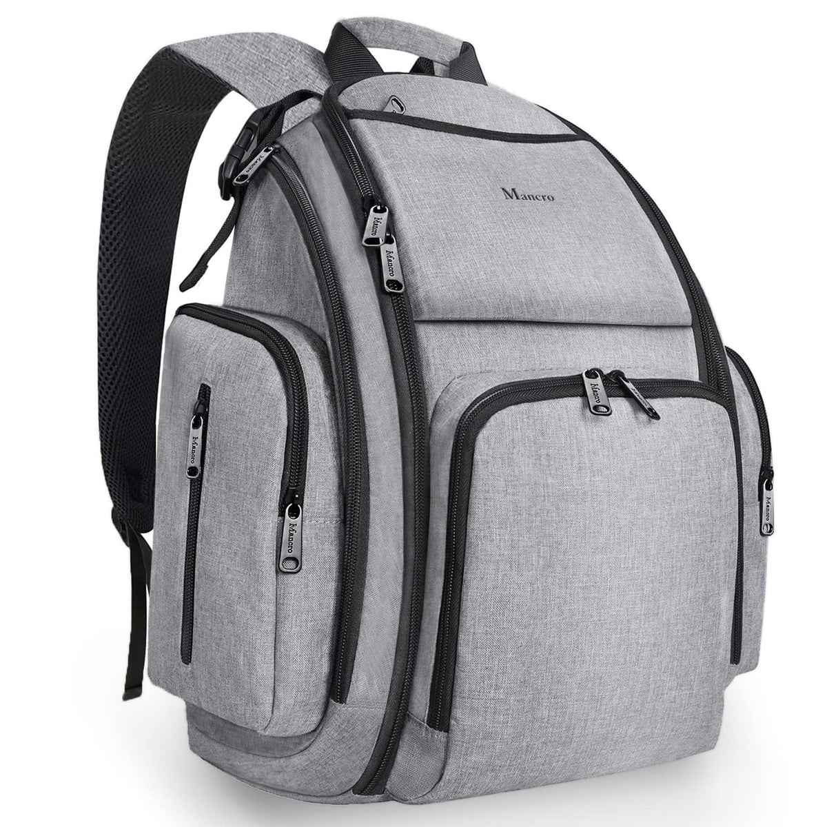 Mancro diaper bag backpack main compartment keeps baby's items organized on the go