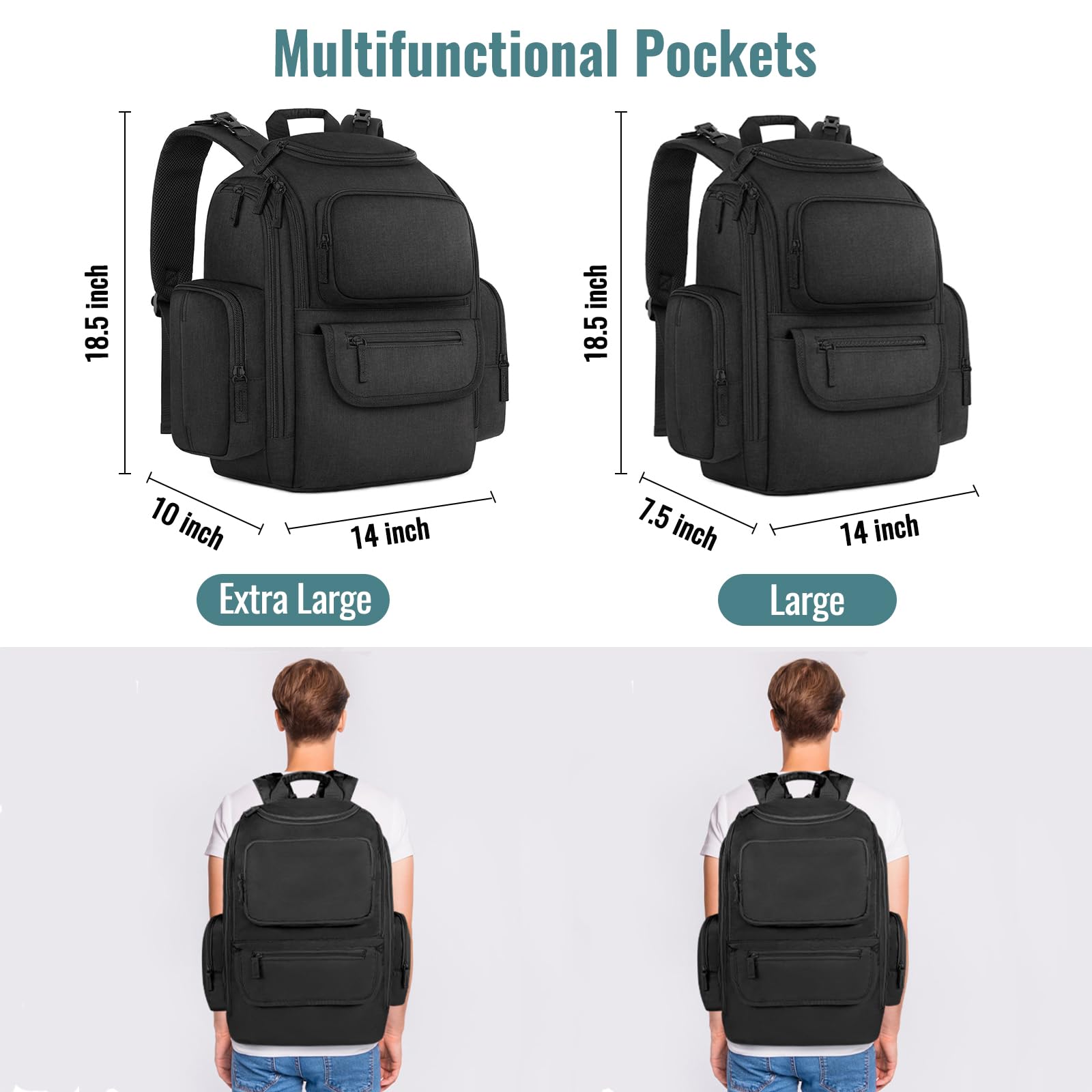 Mancro diaper bag backpack featuring stroller clips for hands-free outings
