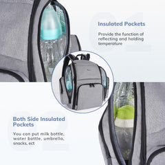 Mancro stroller straps attach the bag to a stroller for hands-free travel