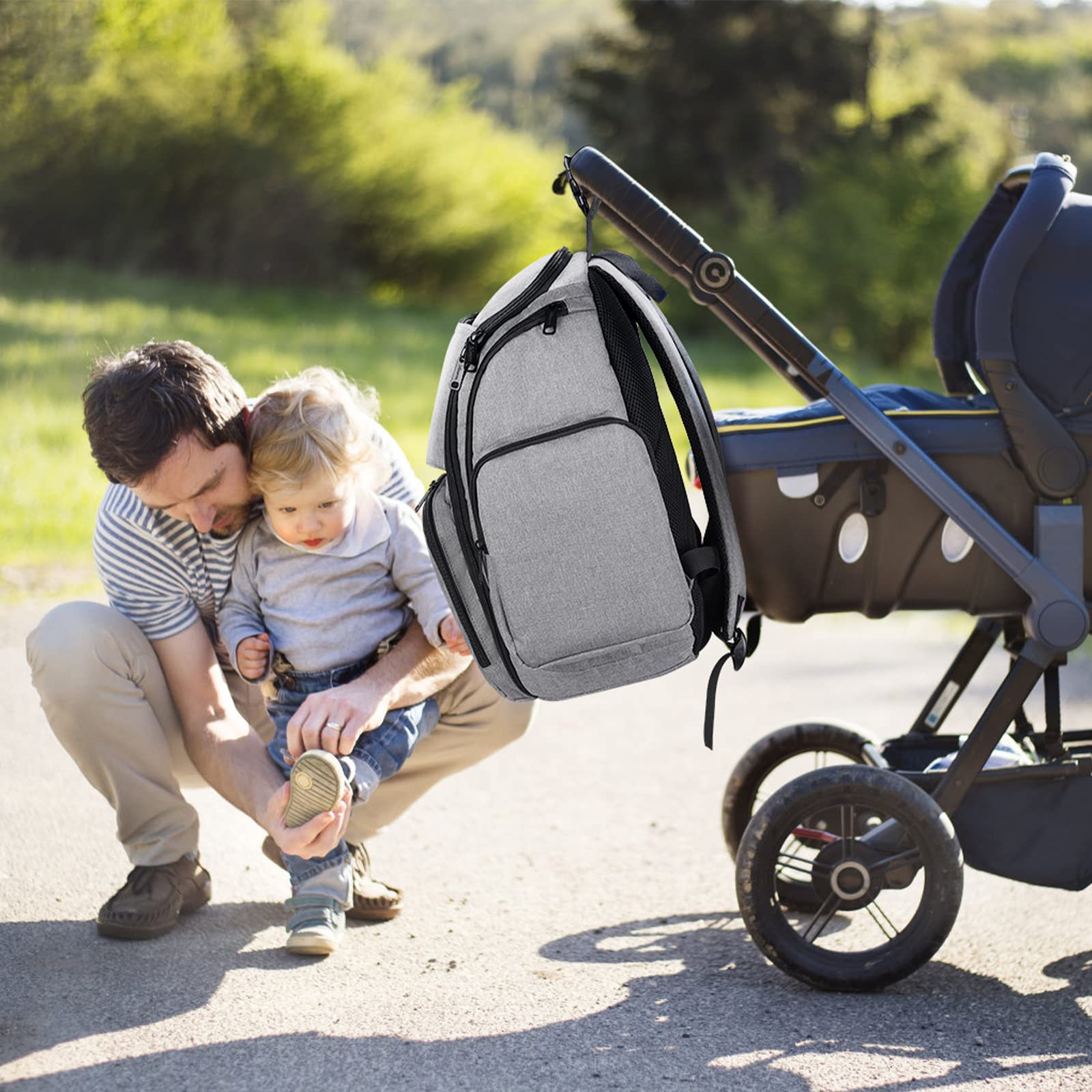 Mancro waterproof fabric resists spills and rain for everyday baby gear
