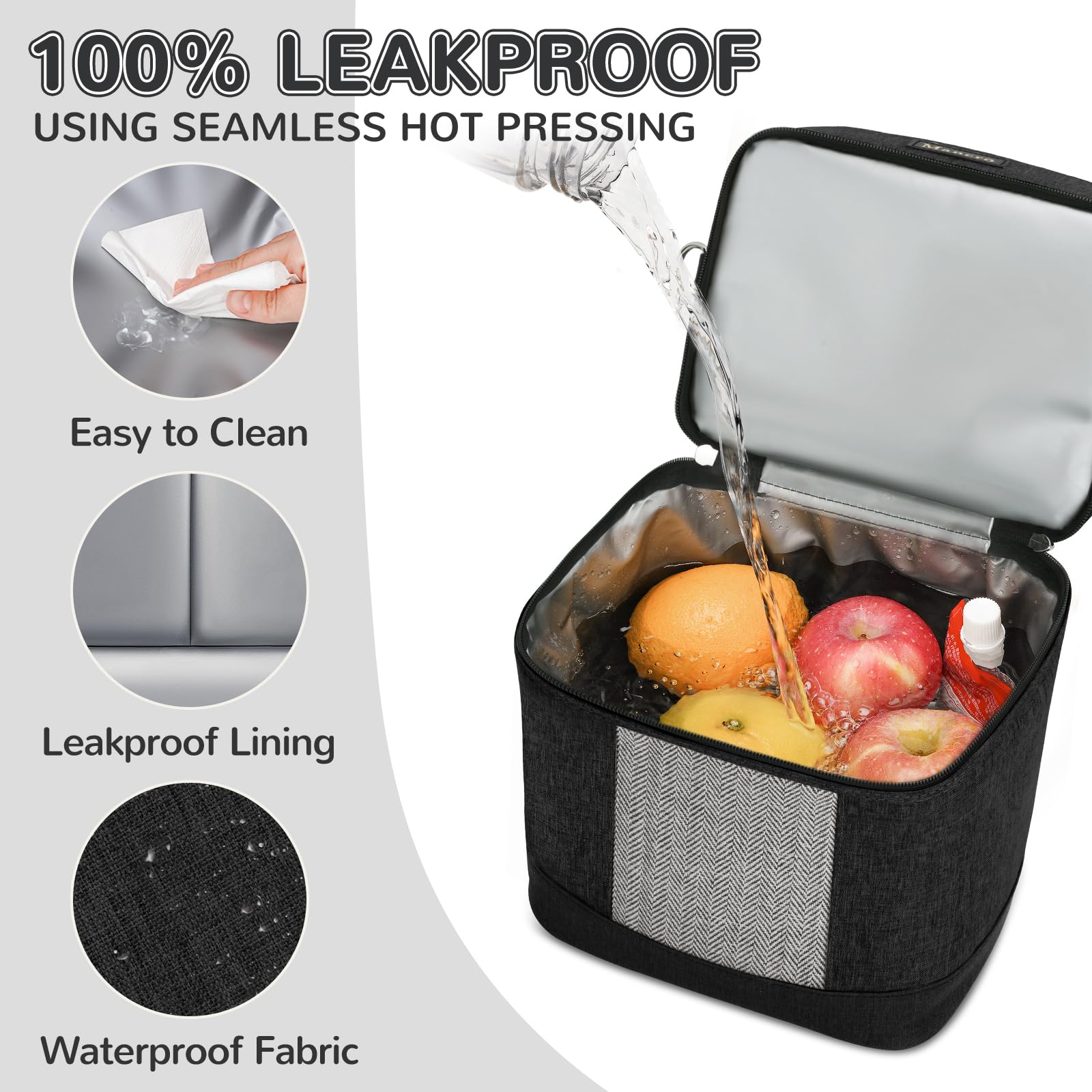 Mancro bag dimensions show compact design for easy packing.