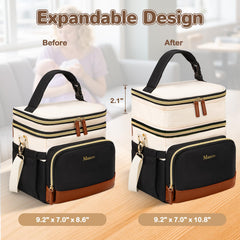 Mancro expandable breast milk cooler bag side pocket for small items