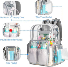 Mancro heavy-duty PVC diaper bag showcases durable material for daily family use.