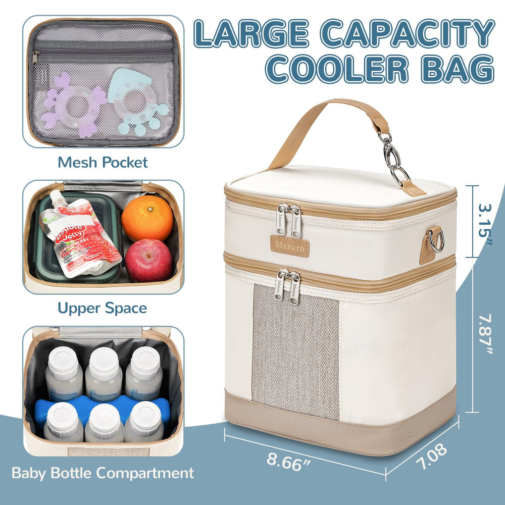 Mancro breastmilk cooler bag inner lining for leak resistance and easy cleaning