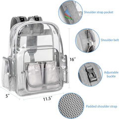 Mancro clear bag side pocket designed for wipes and snacks within reach.