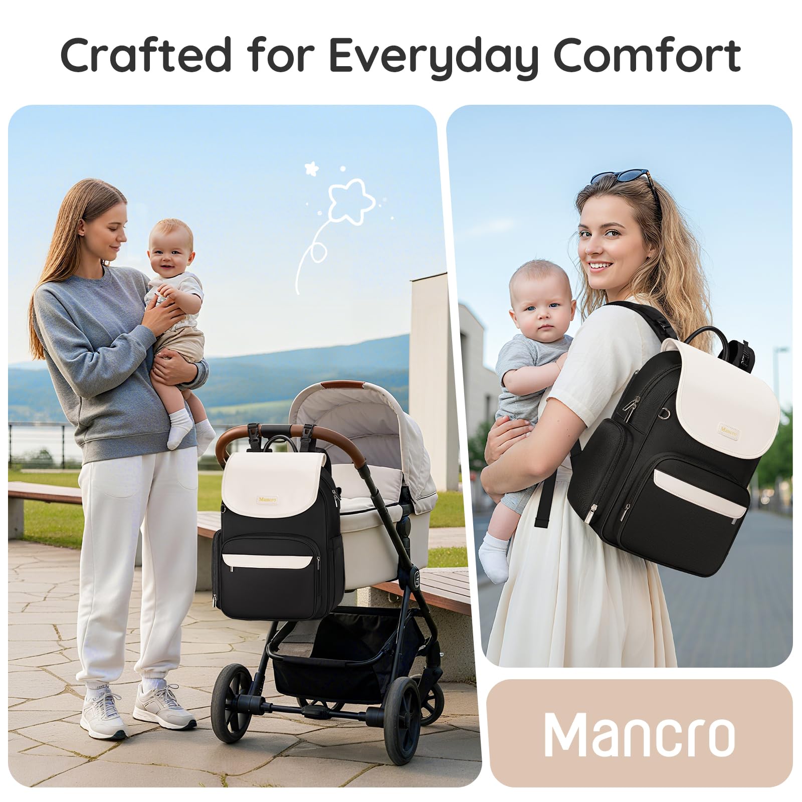 Mancro hidden back pocket provides secure storage for valuables on the go.