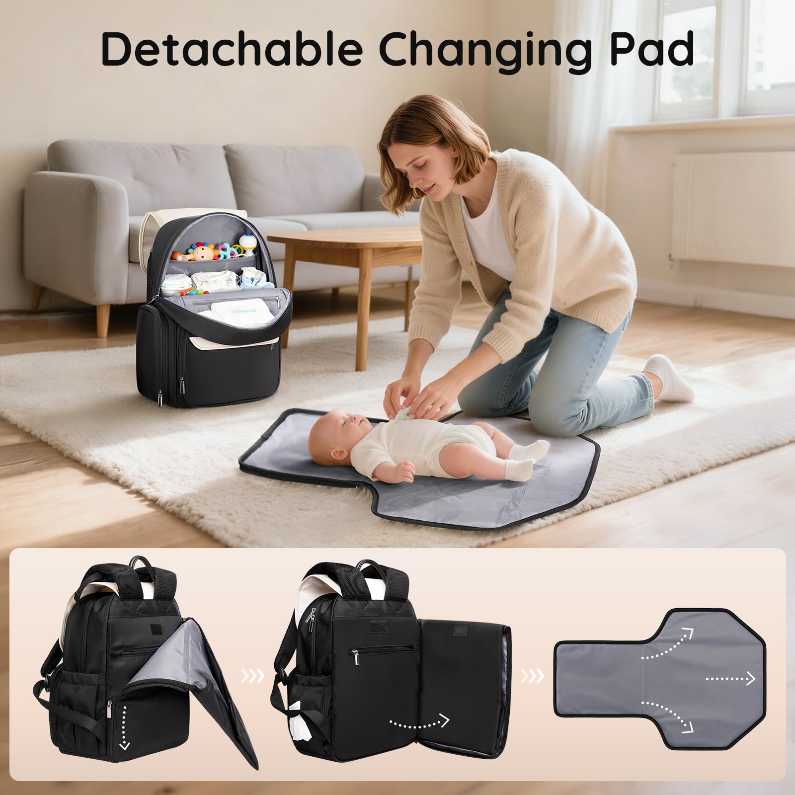 Mancro bag uses water-resistant fabric to protect essentials in wet weather.