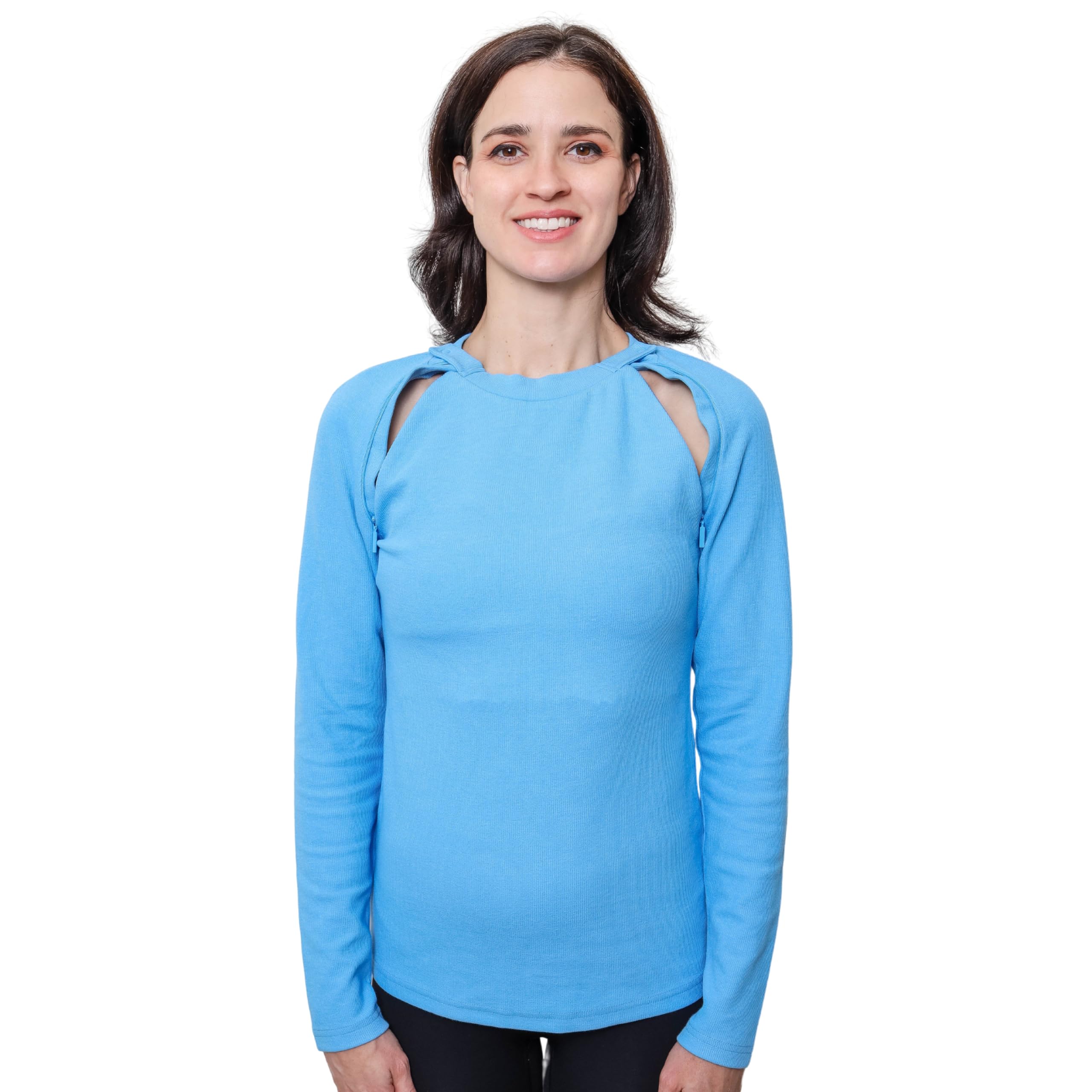 MandMcares chemotherapy sweater front view combining style and function