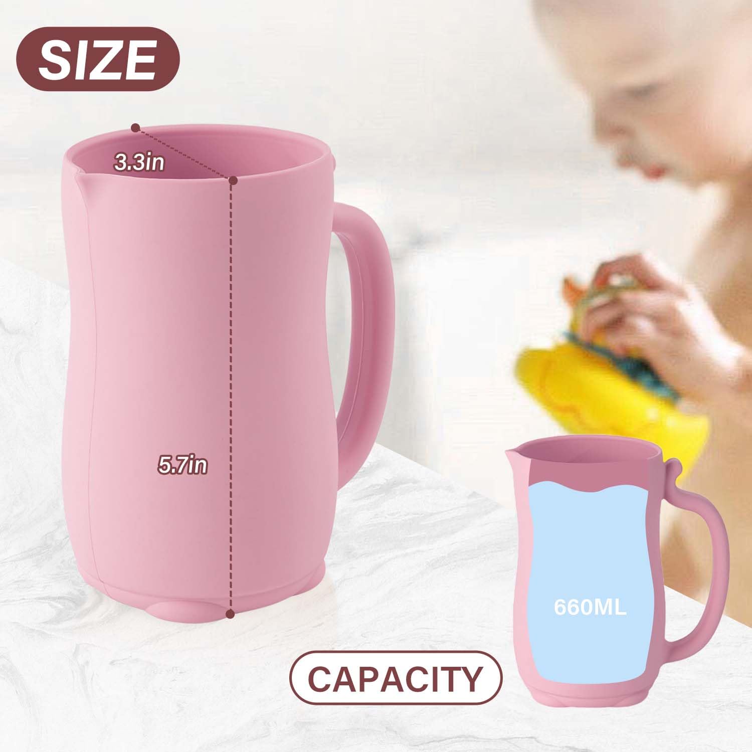 Mandoo rinse cup dishwasher-safe, hand washing recommended for longevity.