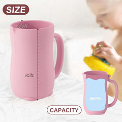 Mandoo rinse cup dishwasher-safe, hand washing recommended for longevity.