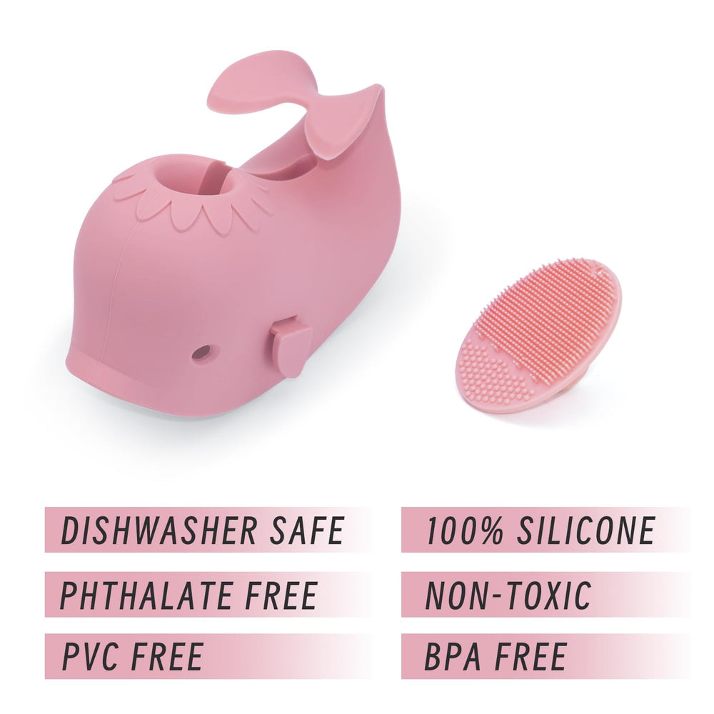 Mandoo soft silicone scrubbies brush removes dirt gently.
