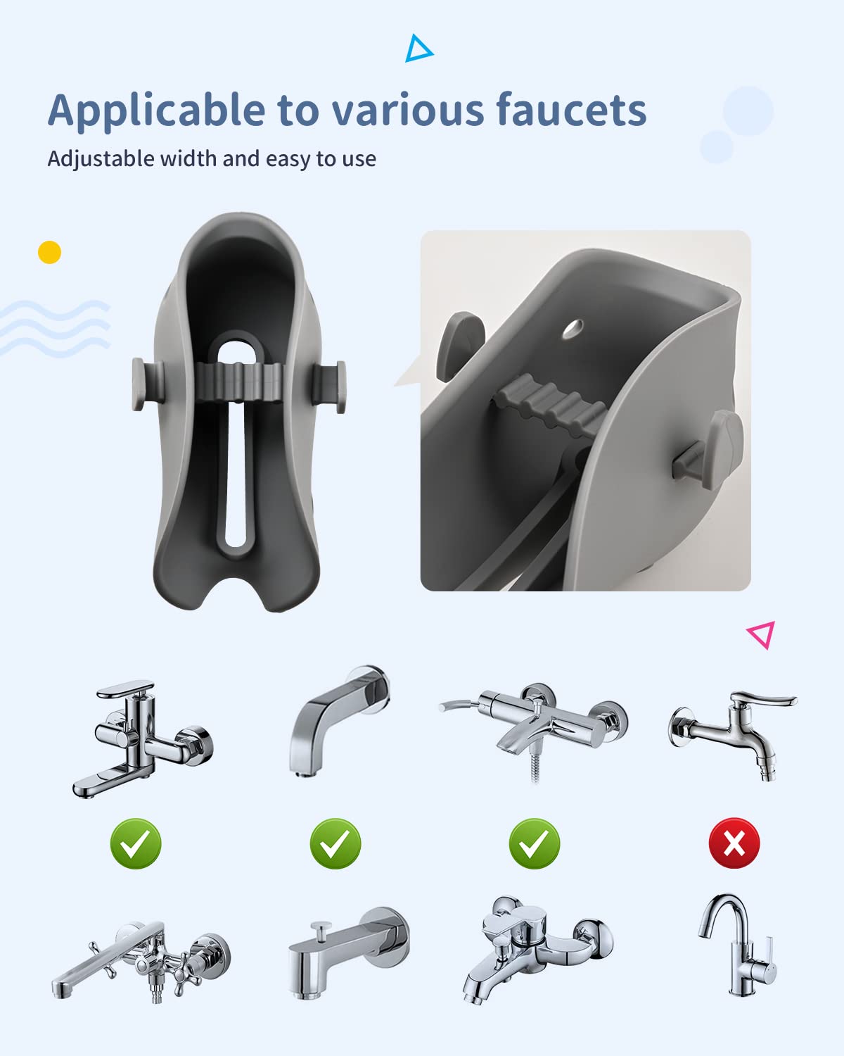 Mandoo soft silicone bristles help rinse away dirt during bath routines.