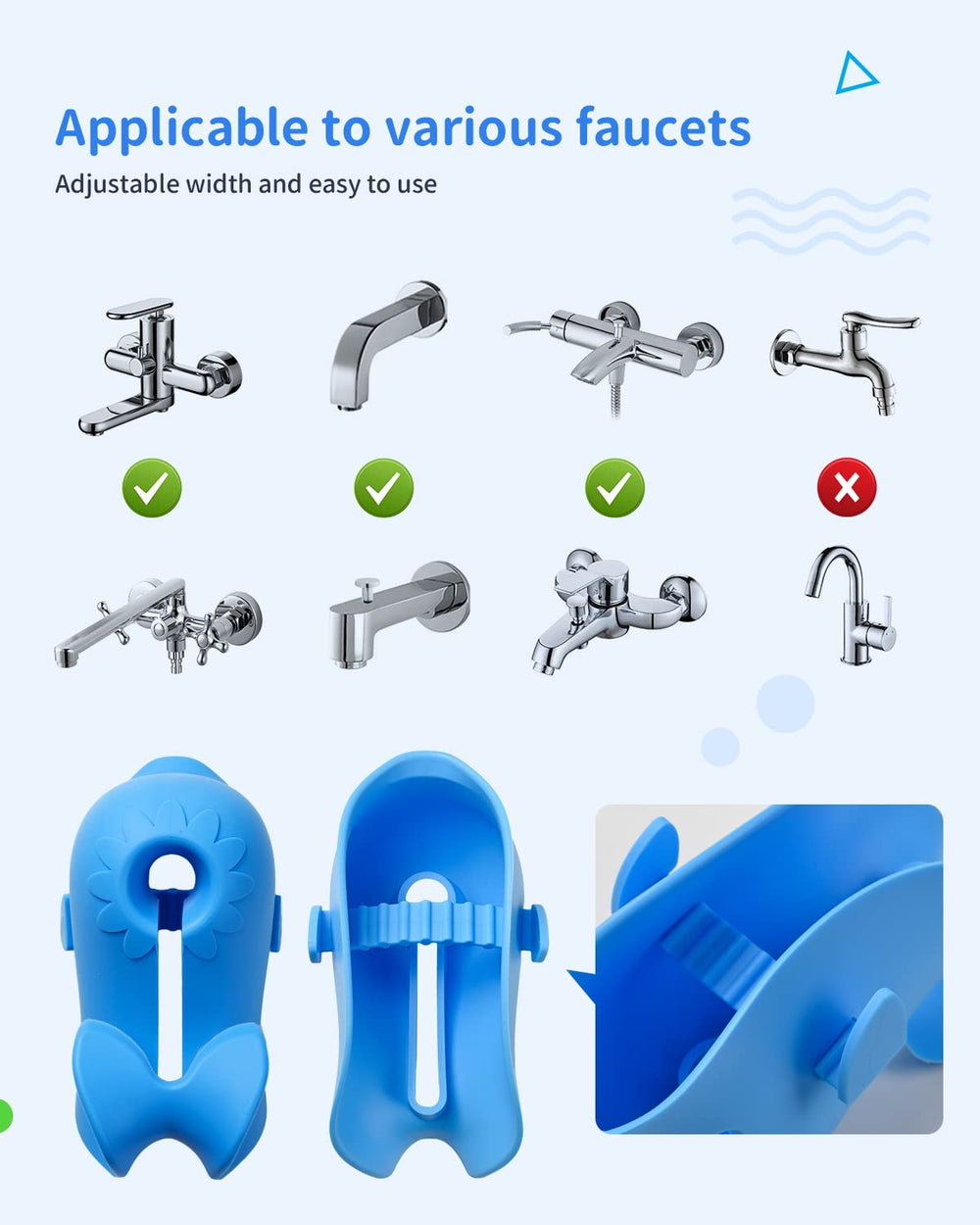 Mandoo easy clean spout cover rinses quickly and dries fast