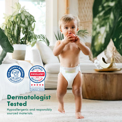 MANEKI Baby Diapers Size 4 fragrance-free design reduces irritation risk.