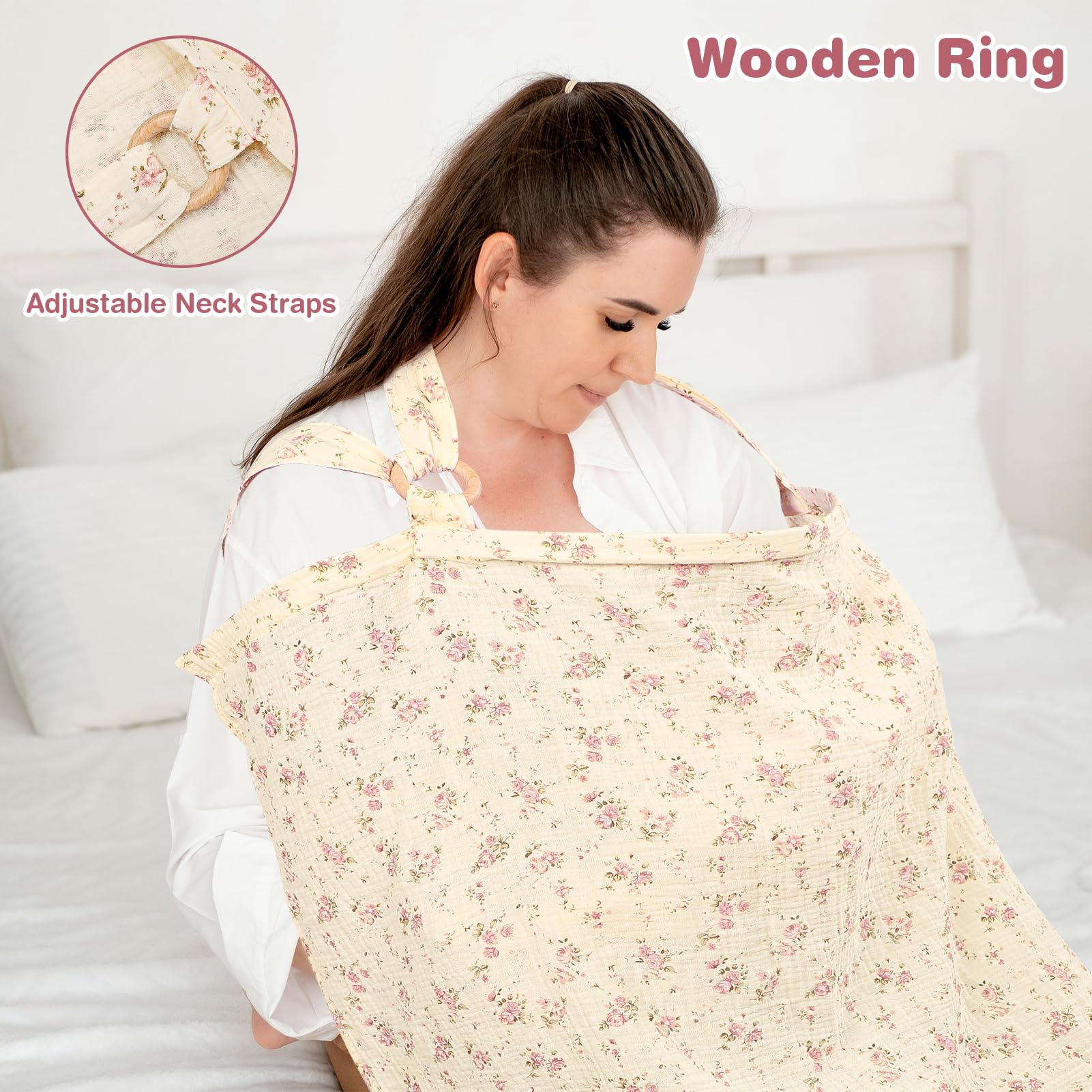 ManFaiSky nursing cover doubles as pram sunshade on sunny days.