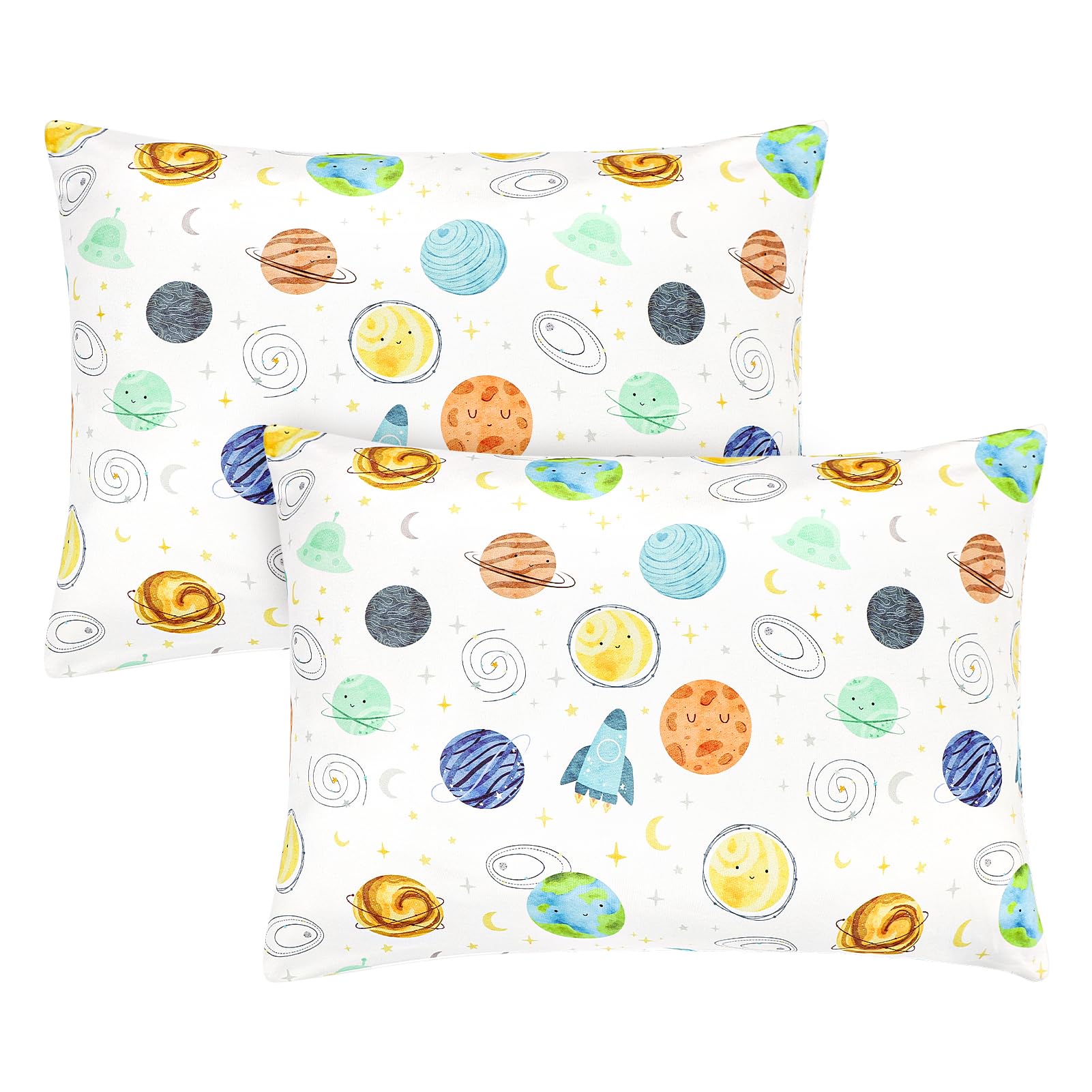 Man Fai Sky planets toddler pillowcase, 13x18, soft surface for kids' bedtime