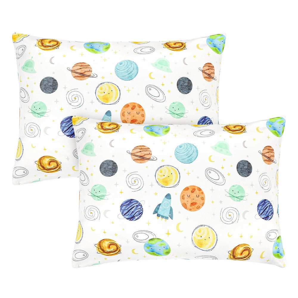 Man Fai Sky planets toddler pillowcase, 13x18, soft surface for kids' bedtime