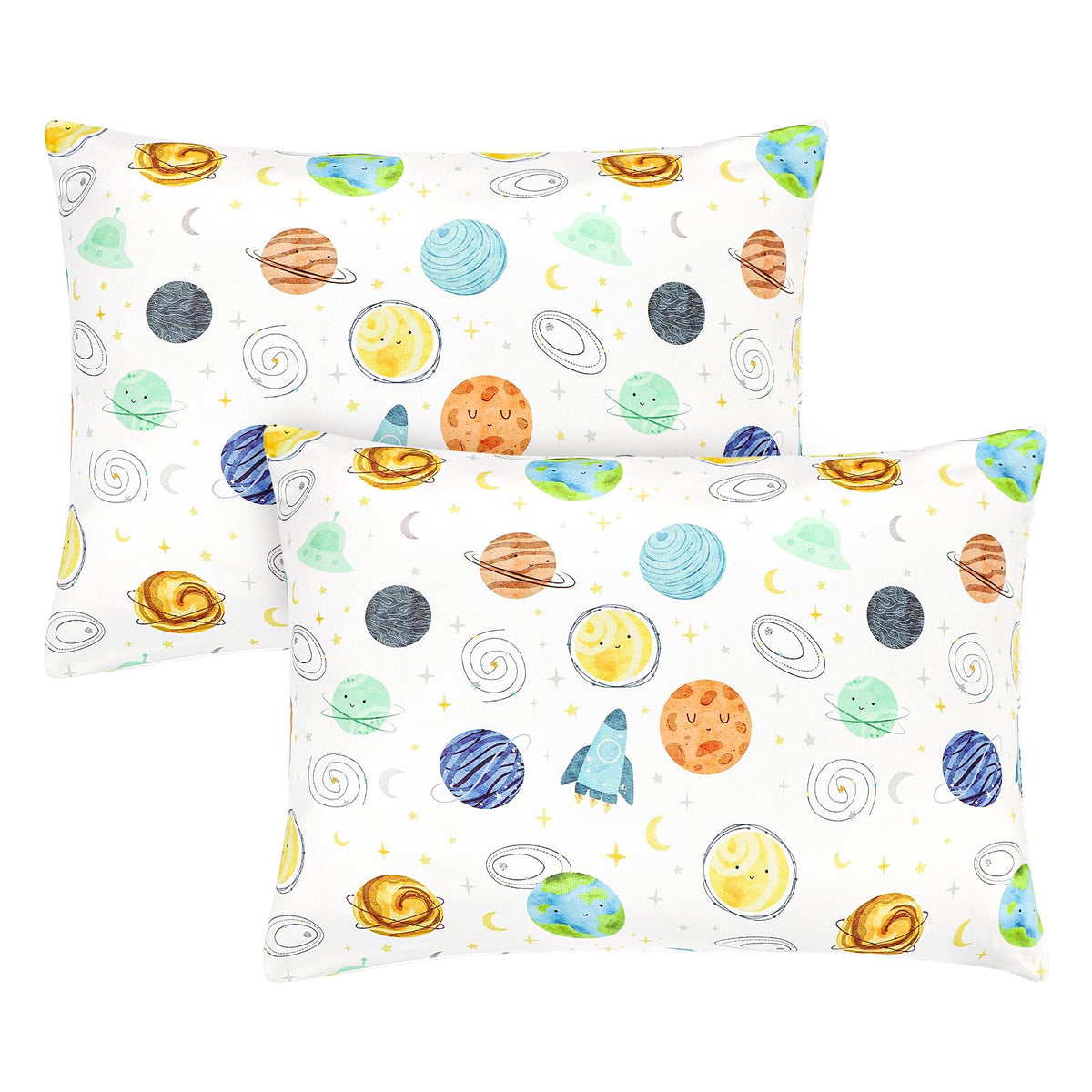 Man Fai Sky planets toddler pillowcase, 13x18, soft surface for kids' bedtime