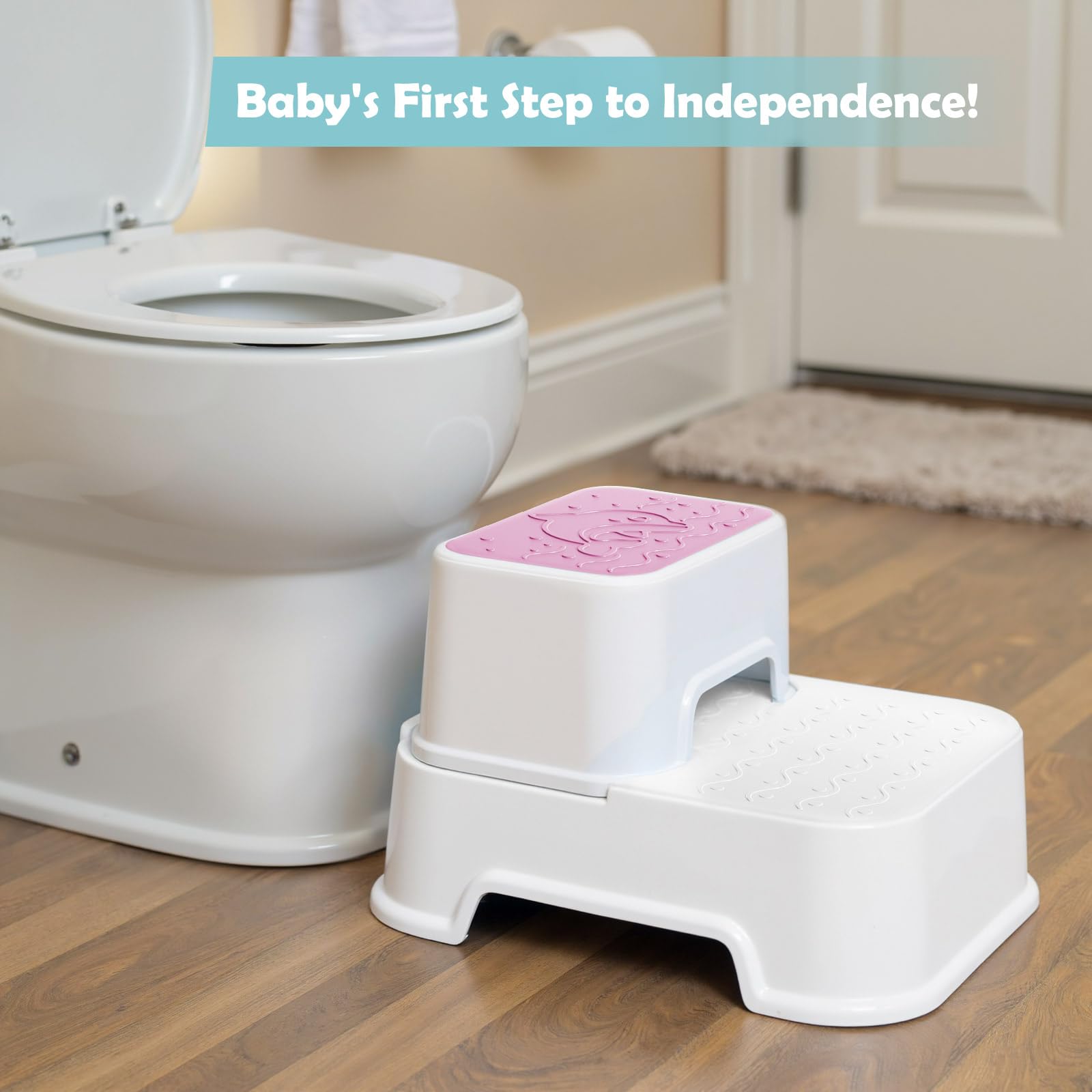 Mangohood faucet extender 6in included with pink kit.