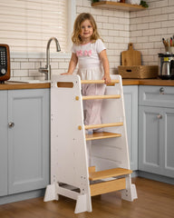 Mangohood Toddler Learning Standing Tower front view supports safe climbing and stable play.