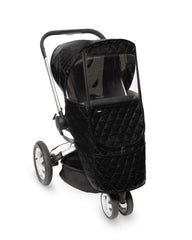 Manito Castle Beta Shield front window in black offers clear vision and UV protection for babies.